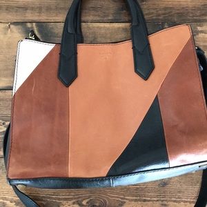 Multi toned leather Fossil Bag